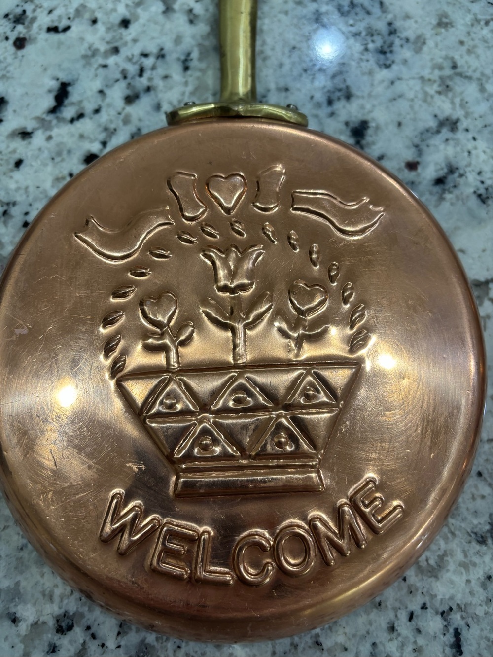Vintage Cottagecore Copper Wall Decor Molds - Welcome Home Sweet Home Pair - Picture 6 of 9